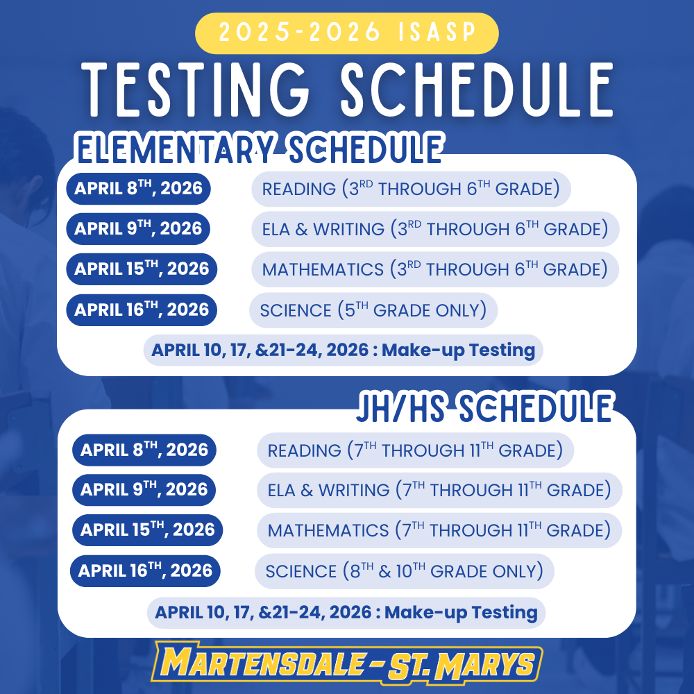 MSTM ISASP Testing Schedule & Dates